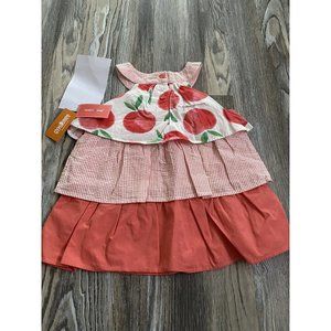 NWT Gymboree Pretty Peach Tiered Woven Top Summer Shirt Girls 6